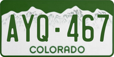 CO license plate AYQ467