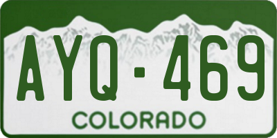 CO license plate AYQ469