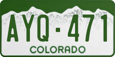 CO license plate AYQ471