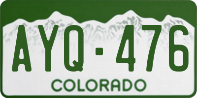 CO license plate AYQ476