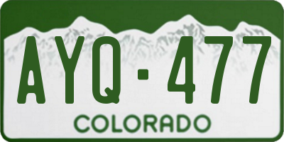 CO license plate AYQ477