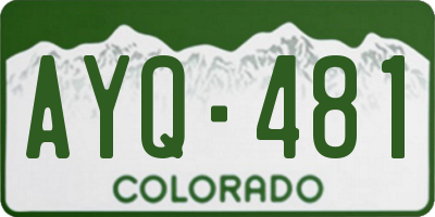 CO license plate AYQ481