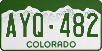 CO license plate AYQ482