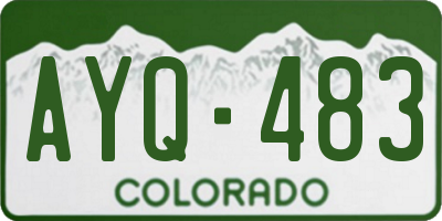 CO license plate AYQ483