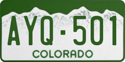 CO license plate AYQ501