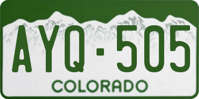 CO license plate AYQ505