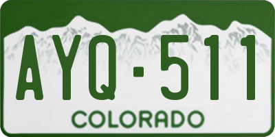 CO license plate AYQ511