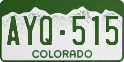 CO license plate AYQ515