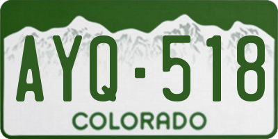 CO license plate AYQ518