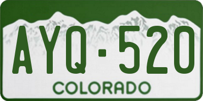 CO license plate AYQ520
