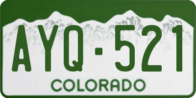 CO license plate AYQ521