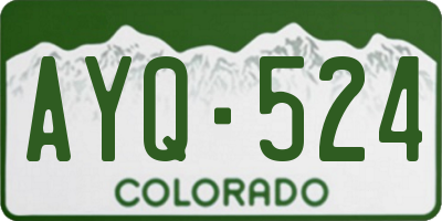 CO license plate AYQ524