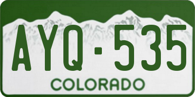 CO license plate AYQ535