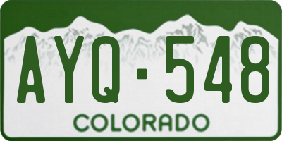 CO license plate AYQ548