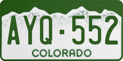 CO license plate AYQ552