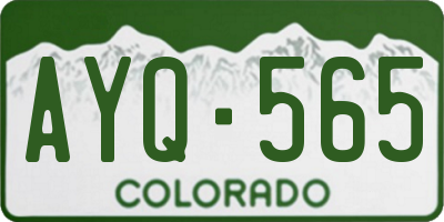 CO license plate AYQ565