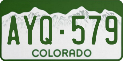 CO license plate AYQ579