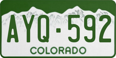 CO license plate AYQ592