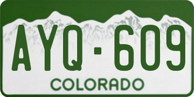 CO license plate AYQ609