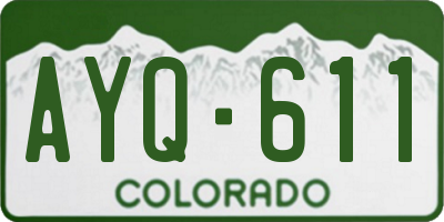 CO license plate AYQ611