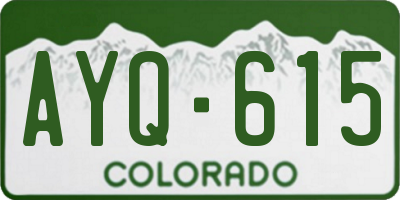 CO license plate AYQ615