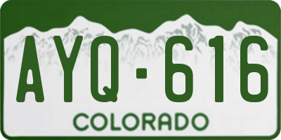CO license plate AYQ616