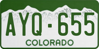 CO license plate AYQ655