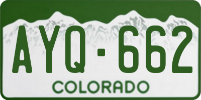 CO license plate AYQ662