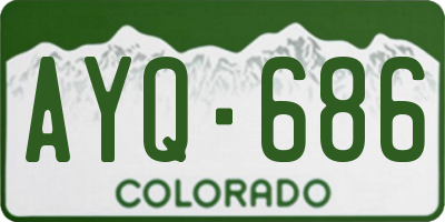 CO license plate AYQ686