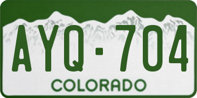 CO license plate AYQ704
