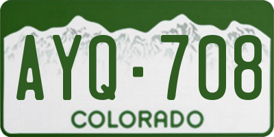 CO license plate AYQ708