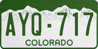 CO license plate AYQ717