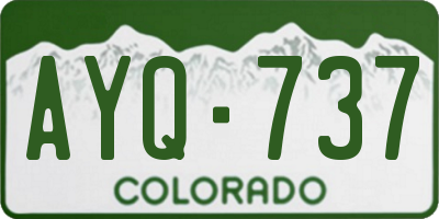 CO license plate AYQ737