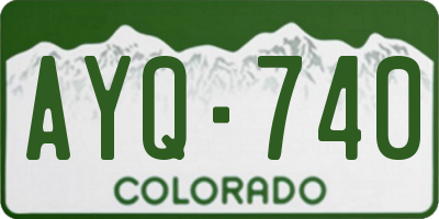 CO license plate AYQ740