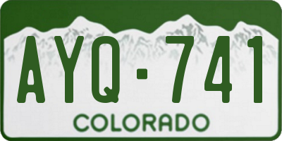 CO license plate AYQ741