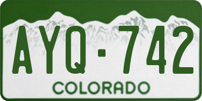 CO license plate AYQ742