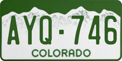 CO license plate AYQ746