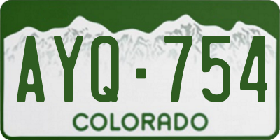 CO license plate AYQ754