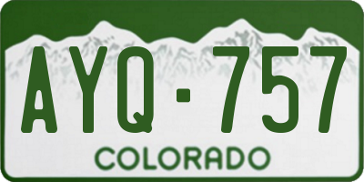 CO license plate AYQ757