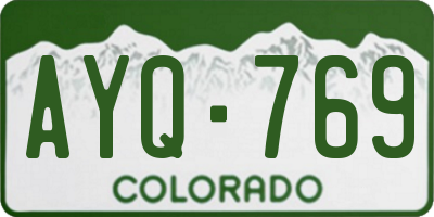 CO license plate AYQ769