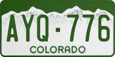 CO license plate AYQ776