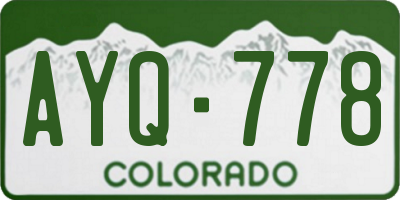 CO license plate AYQ778