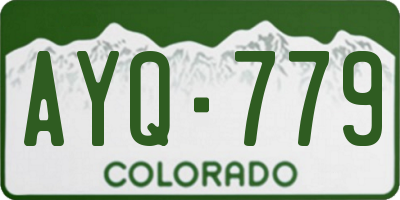 CO license plate AYQ779