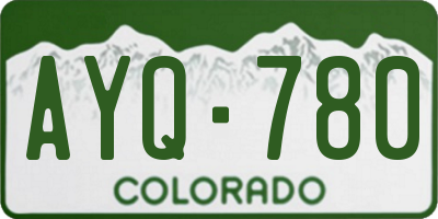 CO license plate AYQ780
