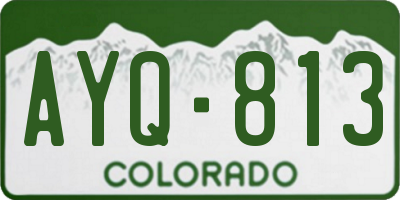 CO license plate AYQ813