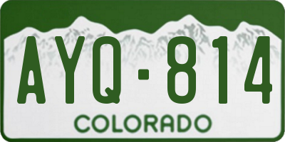 CO license plate AYQ814