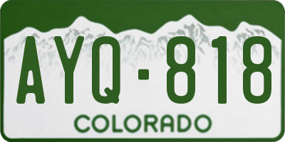 CO license plate AYQ818