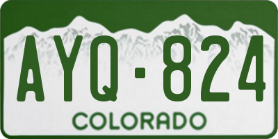 CO license plate AYQ824