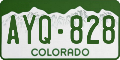 CO license plate AYQ828