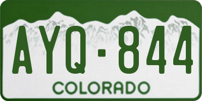 CO license plate AYQ844